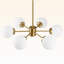 Lustre spoutnik moderne à 6 lumières à intensité variable avec globes de verre dorés-47907827-46312283