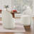 Upholstered Modern Light Sand Chenille Barrel Swivel Side Dining Chair (Set of 2)-1380230205