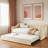 Upholstered Daybed With Pop Up Trundle-555575849