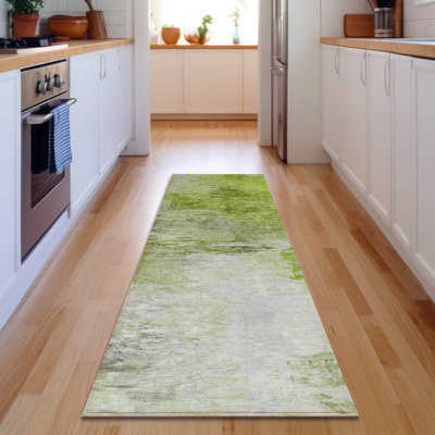 Premium Machine Washable Cerrito AMF595 Aloe Rug