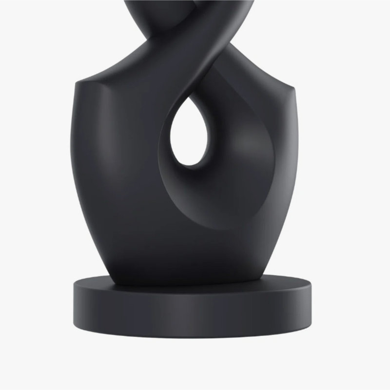 Ensemble de 2 lampes de table sculpturales modernes en résine de 61 cm de hauteur, avec variateur à 3 niveaux et port USB, pour chambre ou salon.