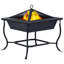 Ashita Square Steel Wood Burning Fire Pit