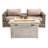 LSI Fully Assembled 2 Person Seating Group With Sunbrella Cushions And Rectangle Concrete Firepit-278059298