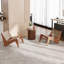 Chaise d'appoint en bois massif et rotin