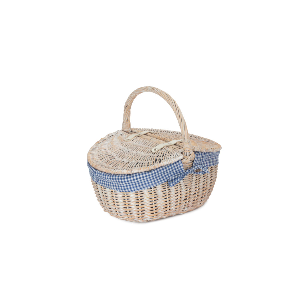 Wicker Picnic Hamper Basket with Lining