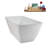 59" Streamline Soaking Freestanding Tub and Tray With Internal Drain-112235435