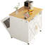 Berg Rolling Kitchen Island with Double Tilt Out Trash Can Storage Cabinet, Power Outlet