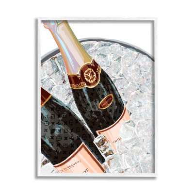 " Fashion Champagne Bottles Gleaming Ice " by Ziwei Li