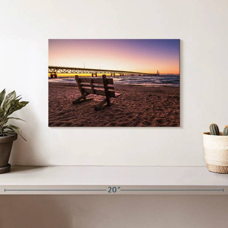 Plage Gillard Mackinac Bridge, H 8 po x l 12 po