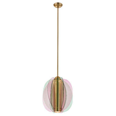 Tulipa 1 LT Winter Brass Pendant Kalco