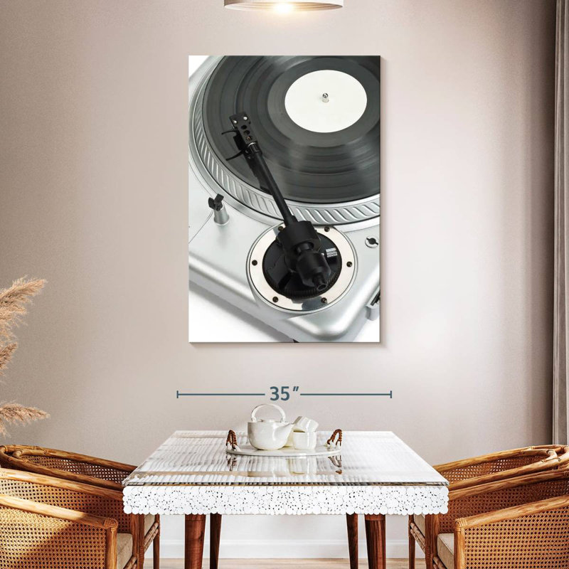 Abarca Silver Turntable, 48" H x 32" W