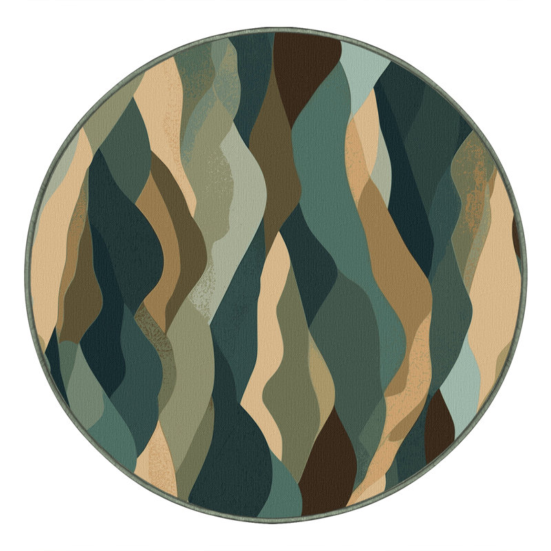 Ethereal Tides Rug, Round 3'