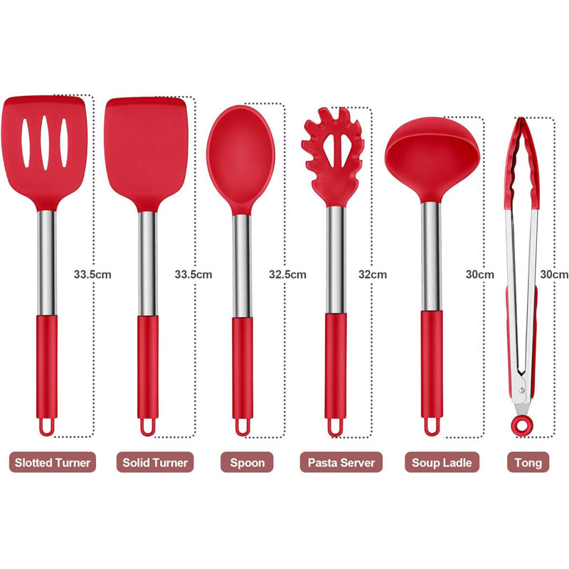 LIFEWITA 6 Utensil Set, Red