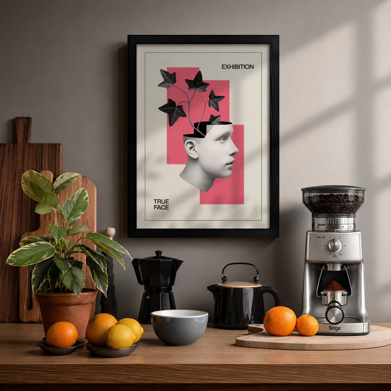 True Face Exhibition Modern - Print, Black, A3 - 42.0 x 29.7 cm