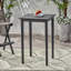 Table de bar d'extérieur carrée en bois d'acacia gris foncé-7561848
