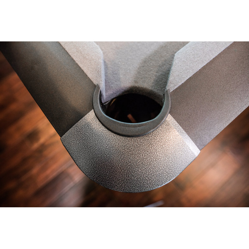 Dakota 8' Black Slate and Metal Billiard Table