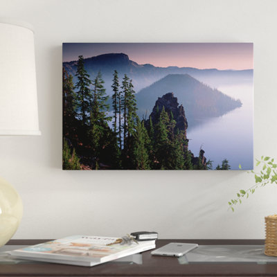 " Wizard Island In The Center Of Crater Lake, Crater Lake National Park, Oregon " Color Photography