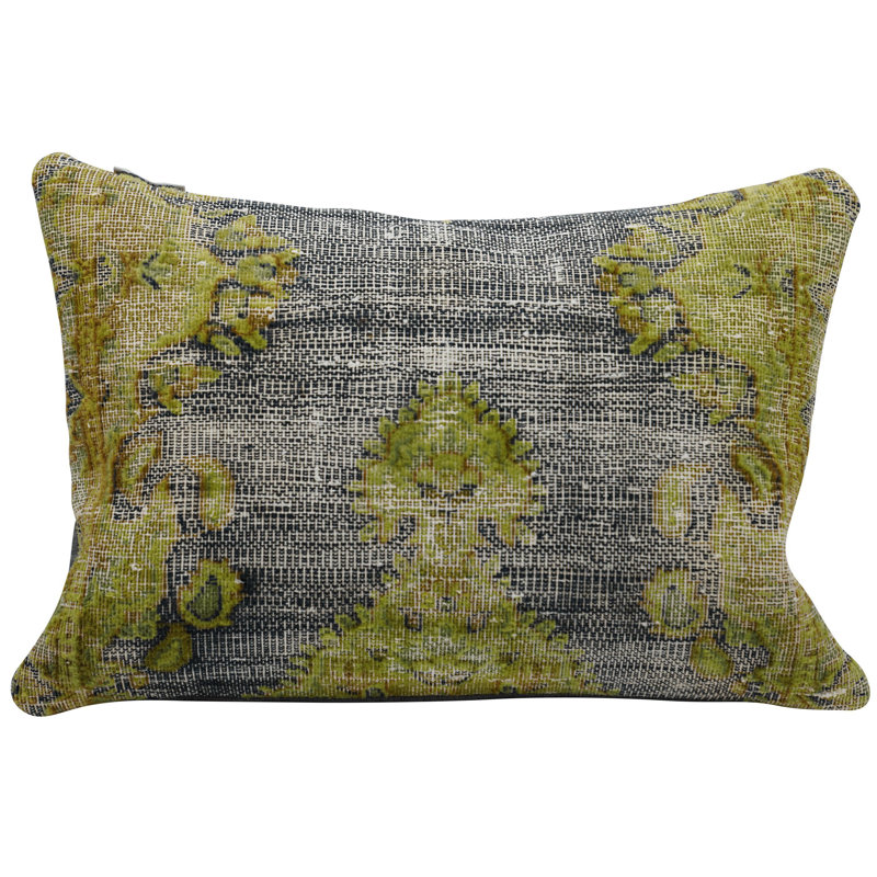 100% Wool Lumbar Rectangular Pillow Cover & Insert