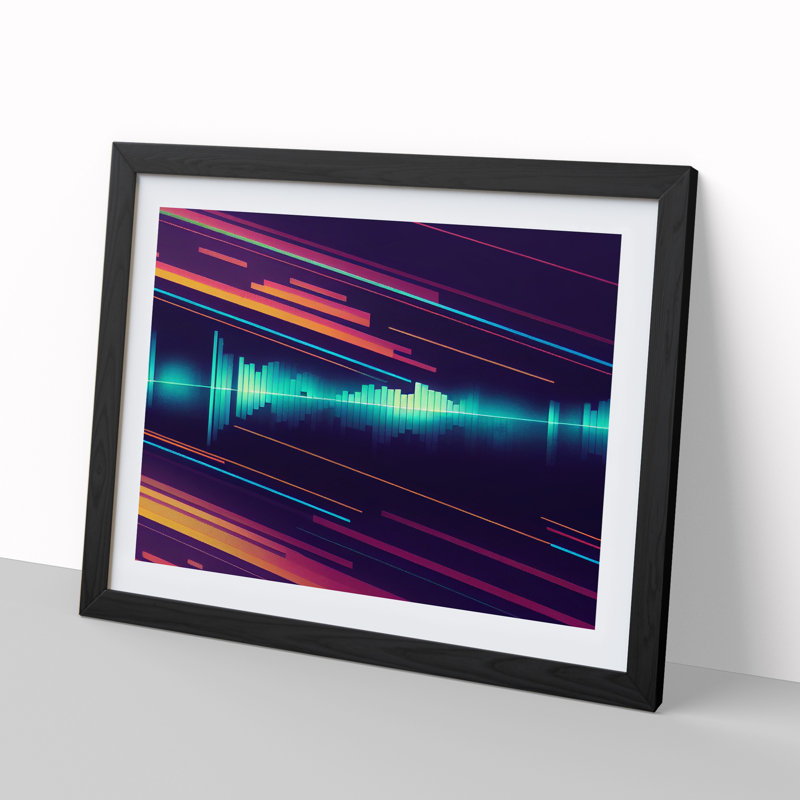 Equalizer Audio Vol.3 Abstract - Framed Print, Black, 46cm H x 64cm W x 2cm D
