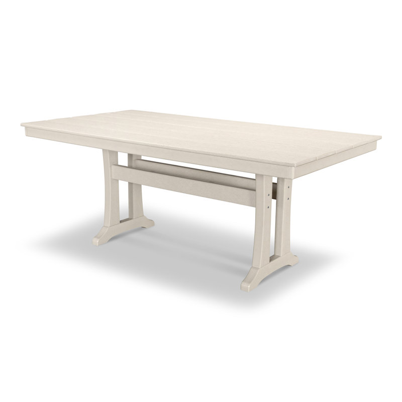 Farmhouse Trestle Counter Table, Sand Castle, 72" W x 37" L x 29" H