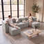 Canapé modulaire en chenille désossé en U / L 130 po avec ensemble de repose-pieds Horgan de Horgan, canapé modulaire en mousse à compression, canapé à assise profonde sans assemblage-132903802