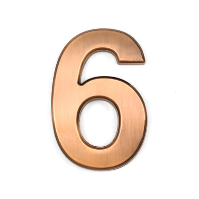 Lettrage numéro 6 3d