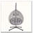 Hanging Egg Chair with Stand: Sturdy Iron Frame, PE Rattan, Foldable & Removable Cushion-873527012-873527034