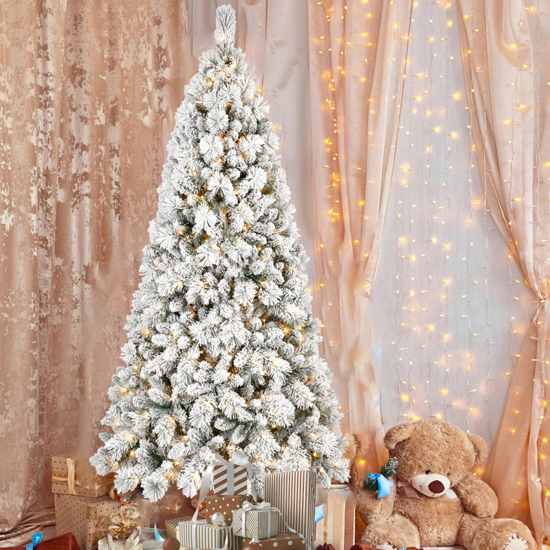 Arbre de Noël artificiel avec lumières DEL, H 7 pi