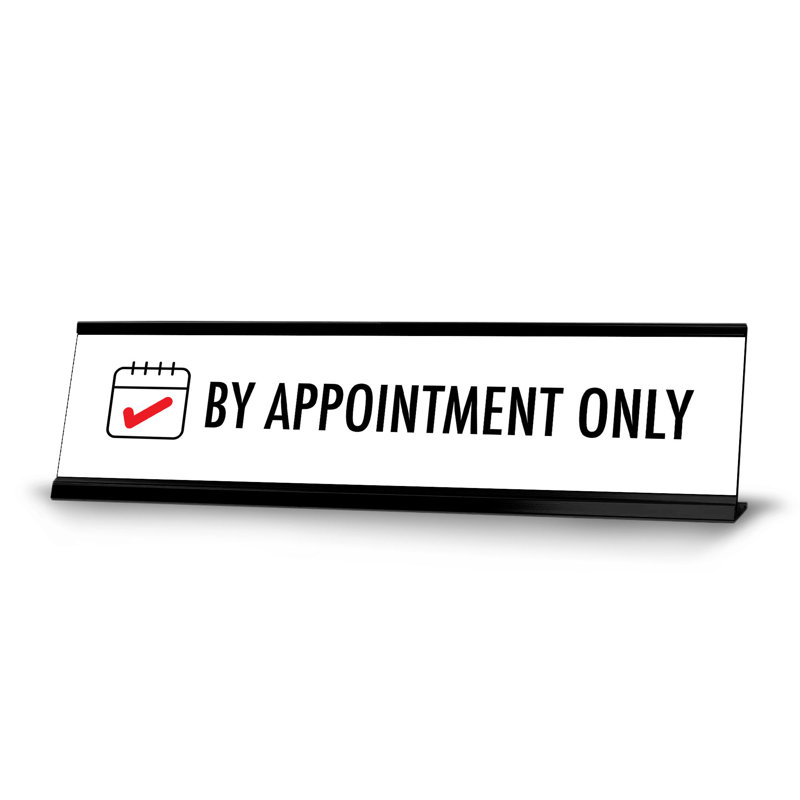 Enseigne de bureau sur rendez-vous seulement