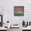 Art mural en toile «Coffee And Co 3 Teal and Grey» par Janelle Penner, Winston Porter, 12 po x 12 po