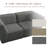 Berlare 2 - Piece Upholstered Compression Gray Corduroy Modular Sectional Sofa – Fully Compressed, No Assembly Required-101859786