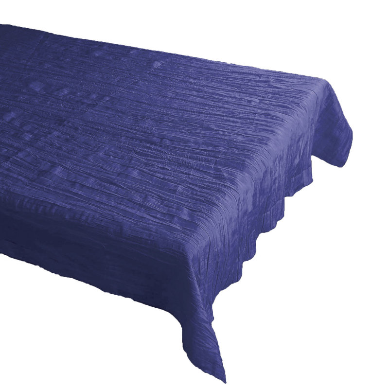 Crushed Crinkle Tablecloth, 58" x 58", Navy
