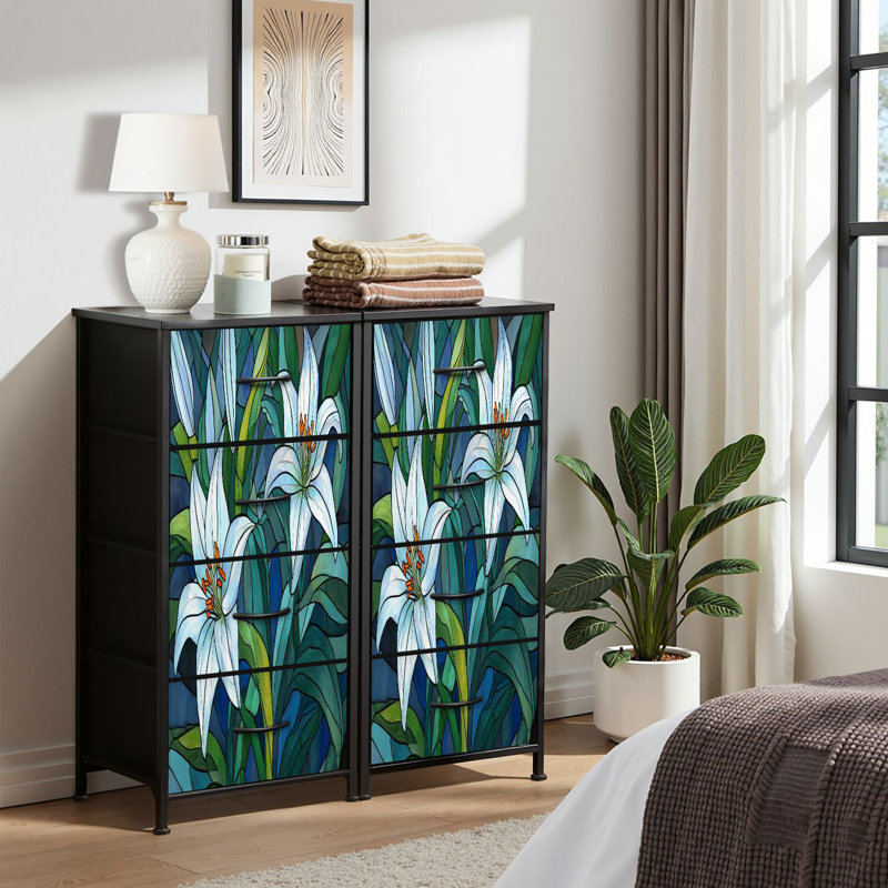 blue fabric dresser Dresser for Bedroom Dresser for Closet Underwater Serenity Blue Ocean Waves  Dreamy Sunlit Dressers & Chests of Drawers Fabric Closet Organizers and