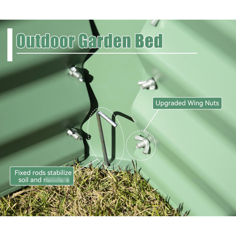Large Galvanized Raised Garden Bucket 8X4x1.5 Ft - For Gardening Excitement Tub Enjoyment