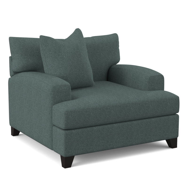 Fauteuil en polyester l 48 po Zani, Chenille Vibe Coastal