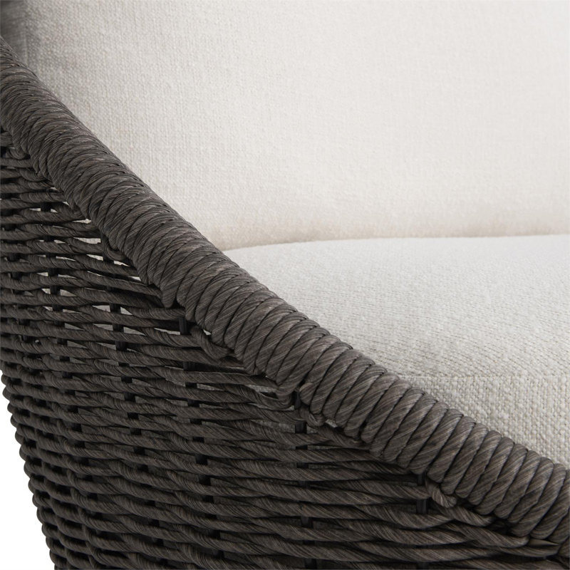 Santa Monica Outdoor Swivel Papasan Chair