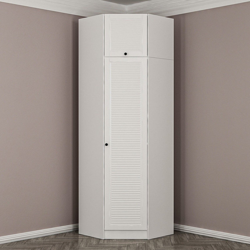 Garde-robe moderne avec panneau de particules enduit 100% mélamine, finition blanche, 29,1 po x 92,5 po x 20,5 po | Conception durable et élégante | Parfait pour organiser les vêtements et les accessoires dans n'importe quel espace