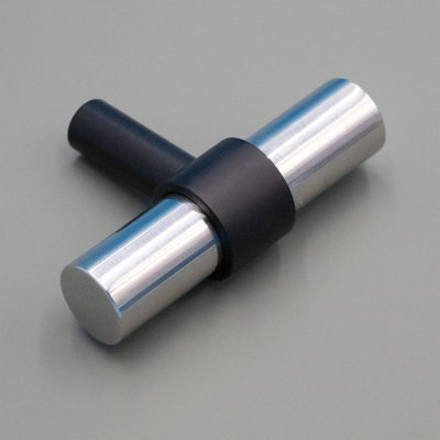 Stainless Steel And Black Cabinet T-Bar Pull