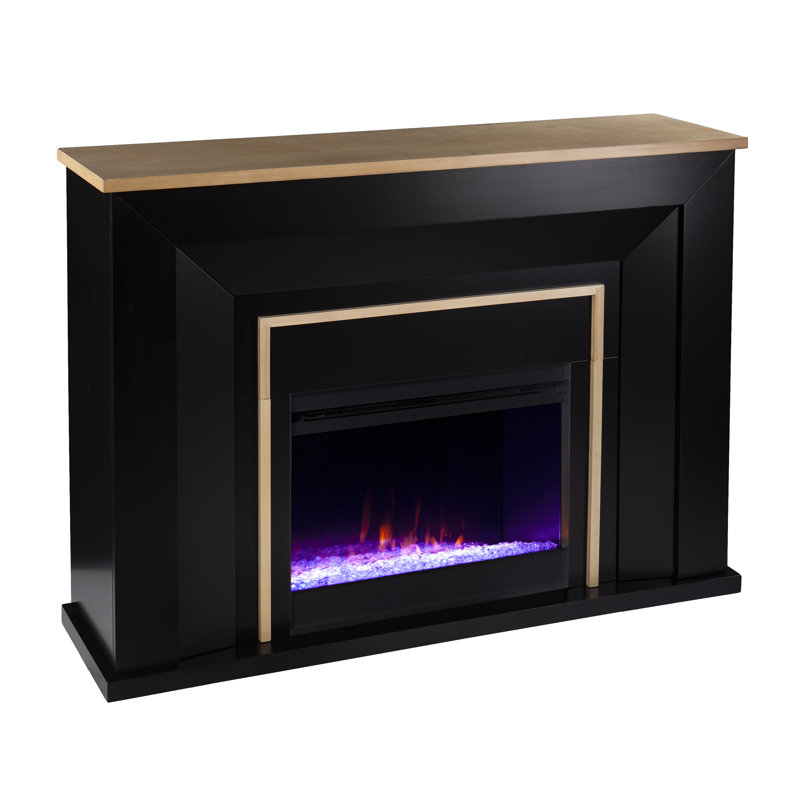 Cannet 52'' W Black Electric Fireplace