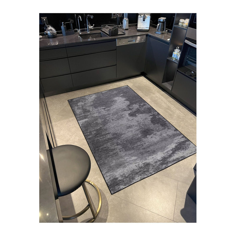 Tapis tissé à motifs Modern Block, Sous-tapis carré 3 pi 11 po inclus