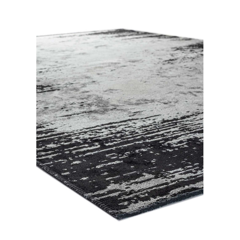 Rapture Black/Gray Luxury Area Rug, Rectangle 7'10" x 11'2"