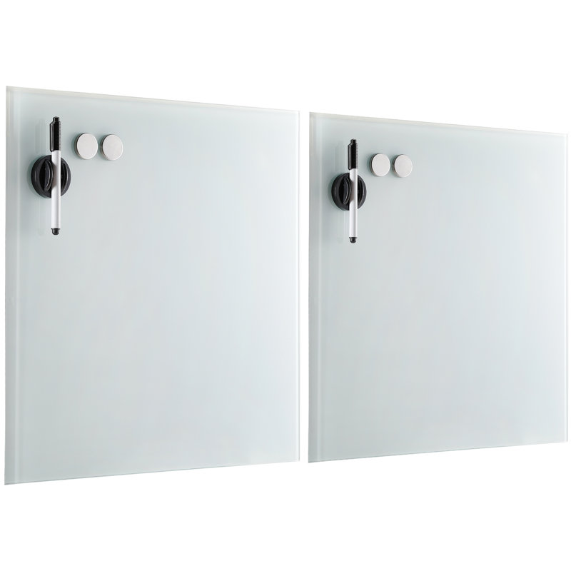 Ensemble de 2 tableaux effaçables à sec magnétiques pour mur Birdrock Home, Blanc