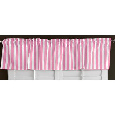 Raice Cotton Blend Striped Tailored Window Valance