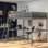 Lit mezzanine à lattes en bois avec bureau intégré et échelle Riley