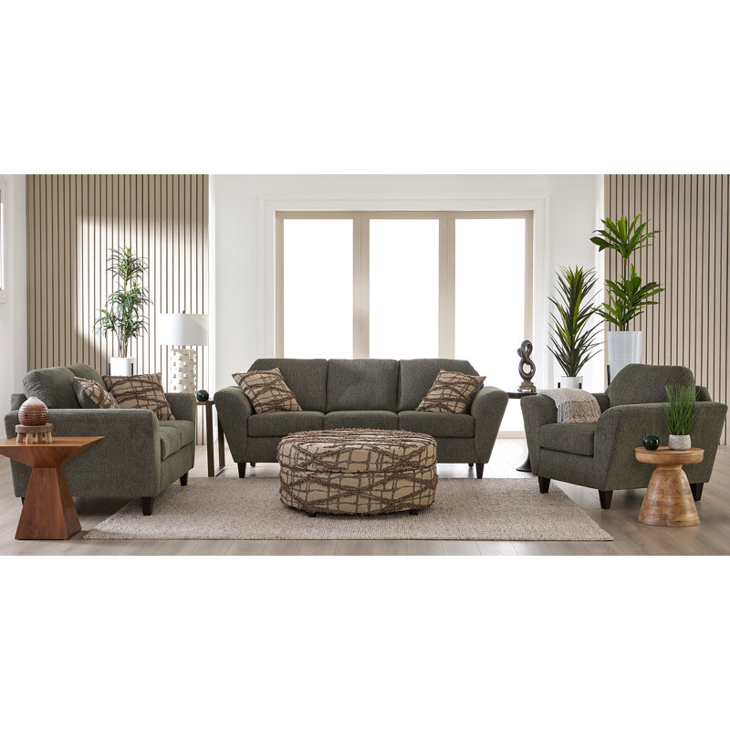 Causeuse Hughes Furniture 23500, forêt Permier, Mélange de polyester Permier Forest