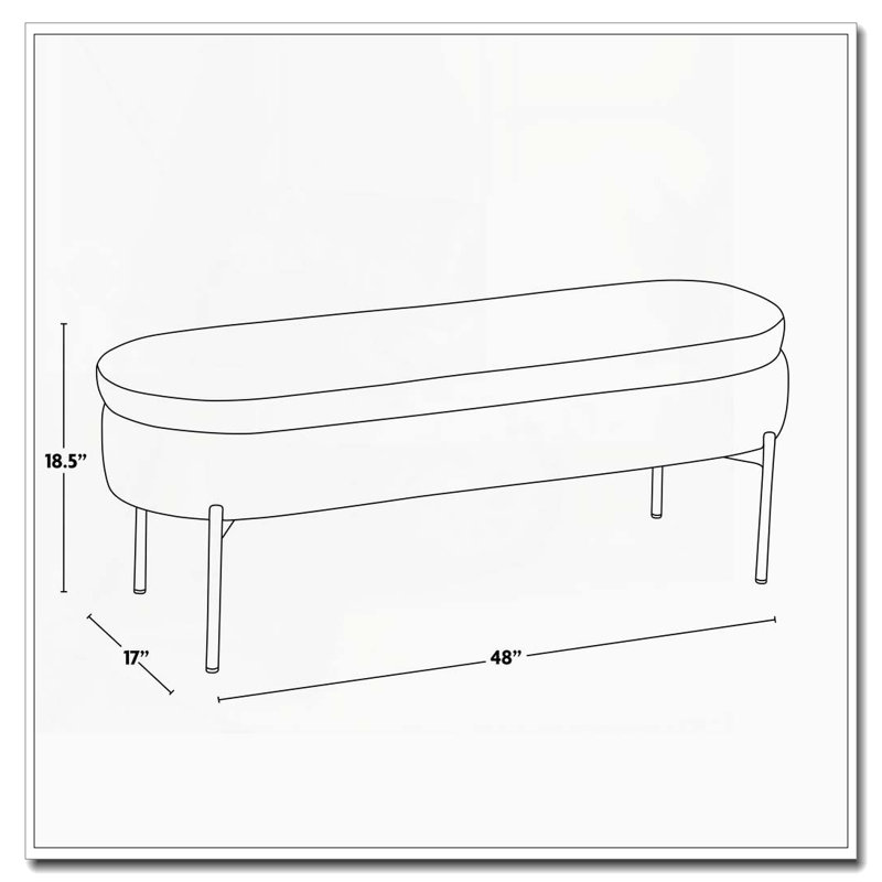 Banc de rangement contemporain en similicuir, Gris