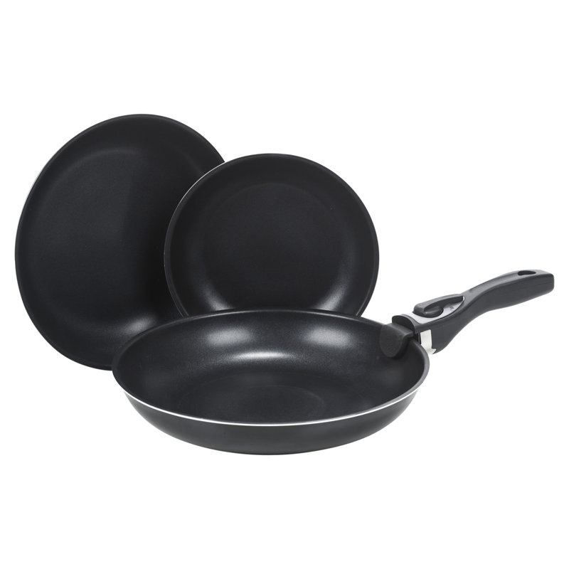 Mekhag 3 - Piece Non-Stick Hard-Anodized Aluminum Cookware Set