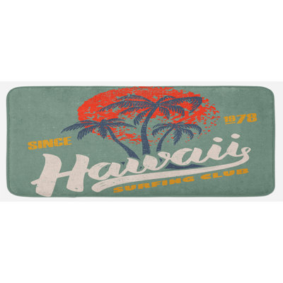 Tapis de cuisine hawaii
