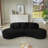 Upholstered Curved Sectional Sofa-1750552786