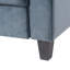 Bureau en velours exquis bleu gris - 3 sièges, coussins, détachables, modulaire ravissant écoénergétique 3, gris, épais